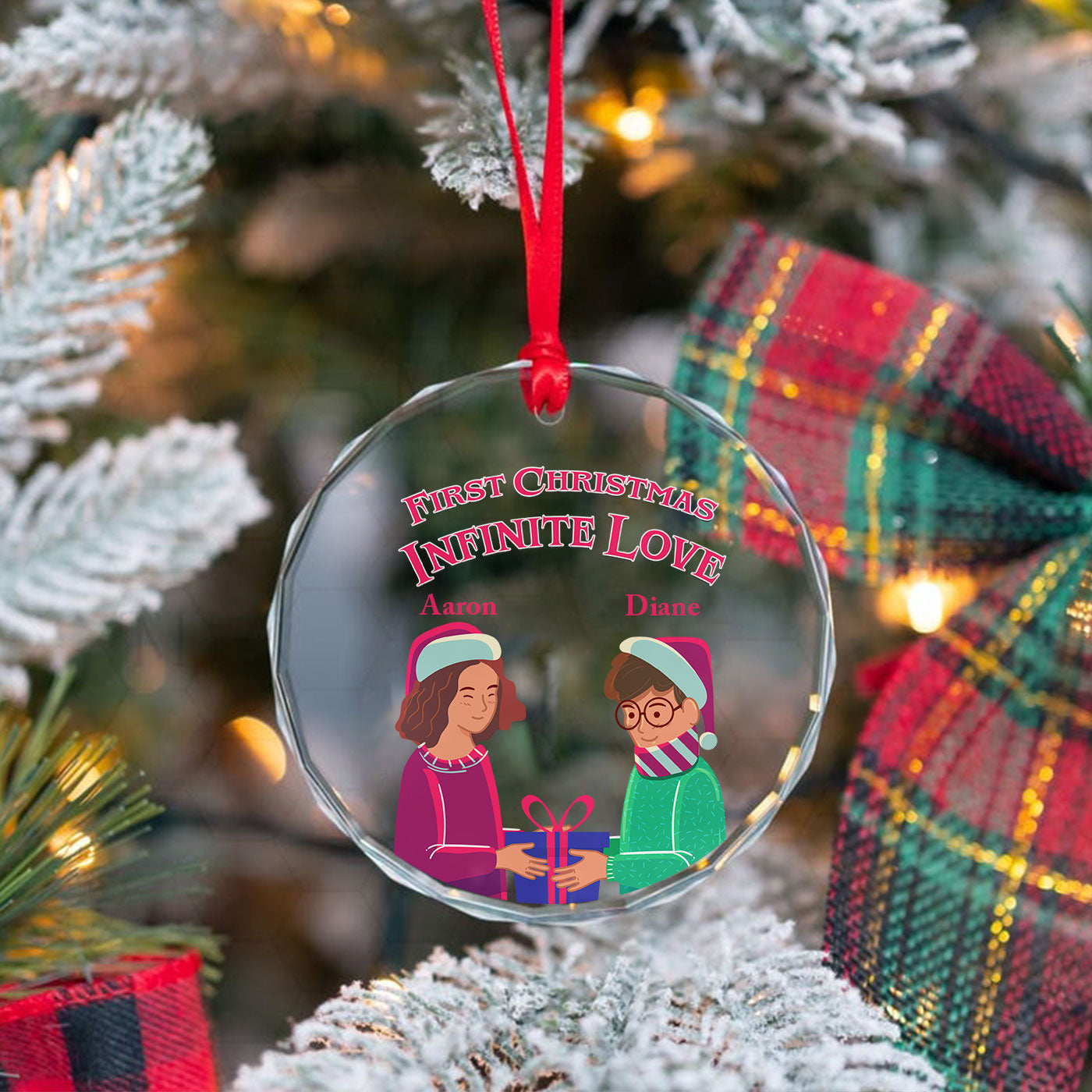 Infinite Love First Christmas | Celebrate a Season of Togetherness | Glass Ornament